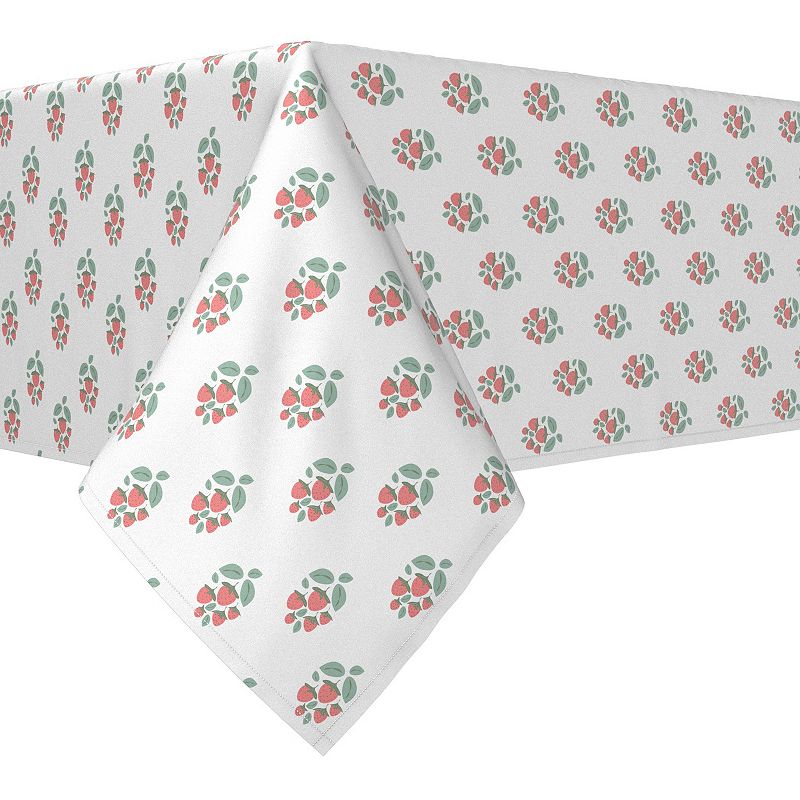 Square Tablecloth， 100% Polyester， 70x70， Strawberry Bushes