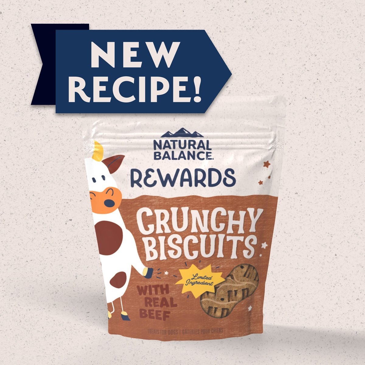 Natural Balance Rewards Crunchy Biscuits With Real Beef Dog Treats