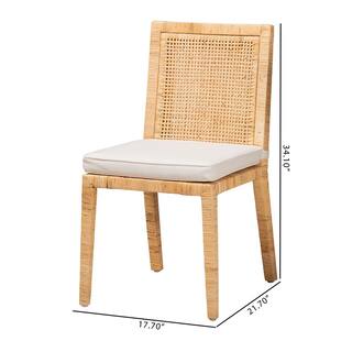 bali  pari Sofia Natural and White Dining Chair 185-2P-11872-HD