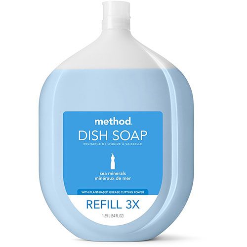 Method Products Inc. Method Products Dish Soap Refill - Liquid - 54 fl oz (1.7 quart) - Sea Mineral Scent - Blue | MTH328101