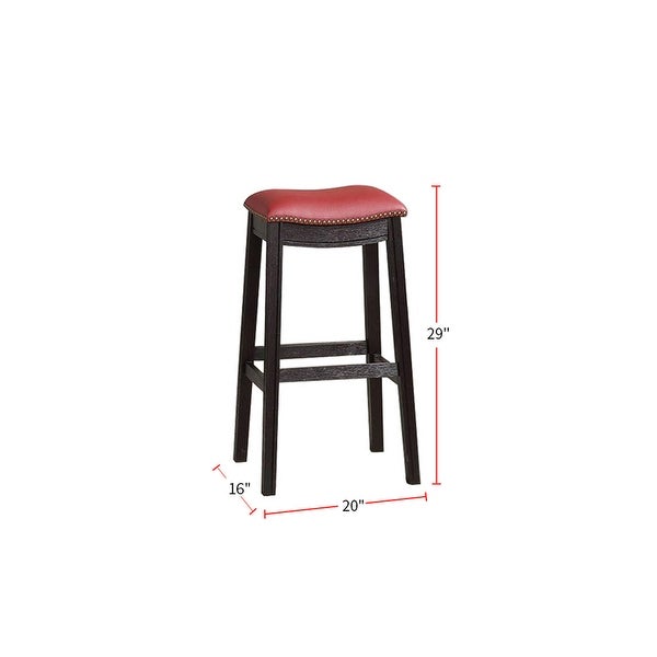 PU Upholstery Bar Stool， Set of 2