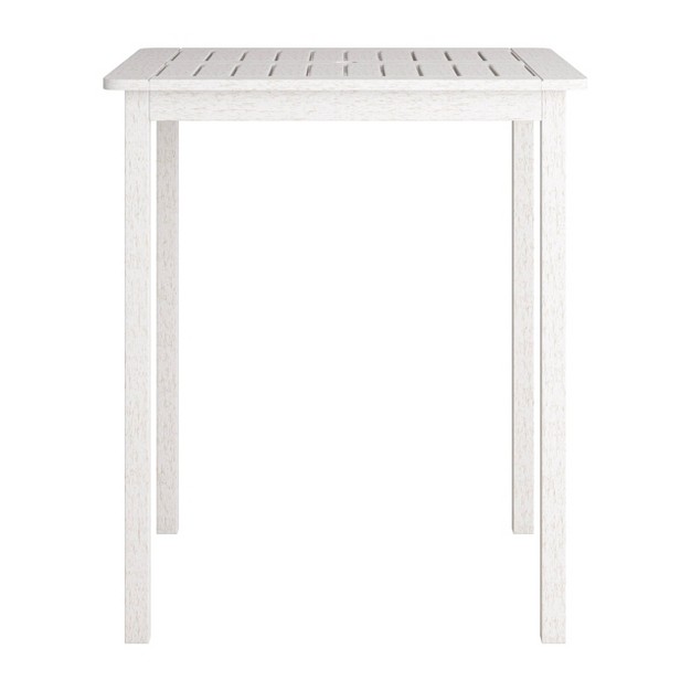 Outdoor Square Bar Height Table Whitewash Corliving