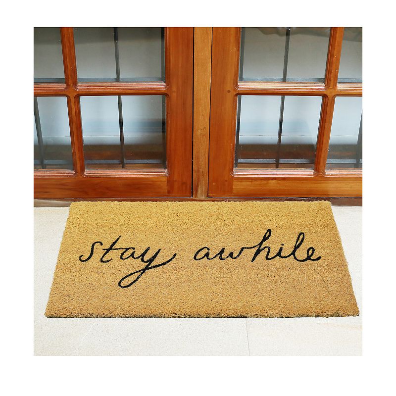 Sonoma Goods For Life® Stay Awhile 18'' x 30'' Coir Doormat