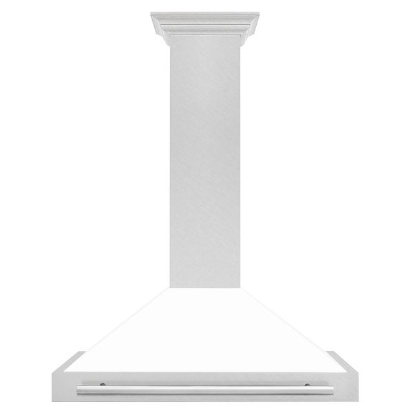 ZLINE DuraSnow Stainless Steel Range Hood with Stainless Steel Handle