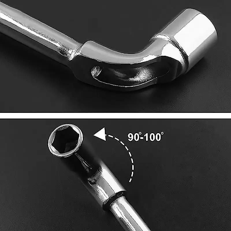 Hardware Tool Perforation Wrench L-Shaped Elbow Socket Wrench 7-Shaped Milling Mouth Wrench