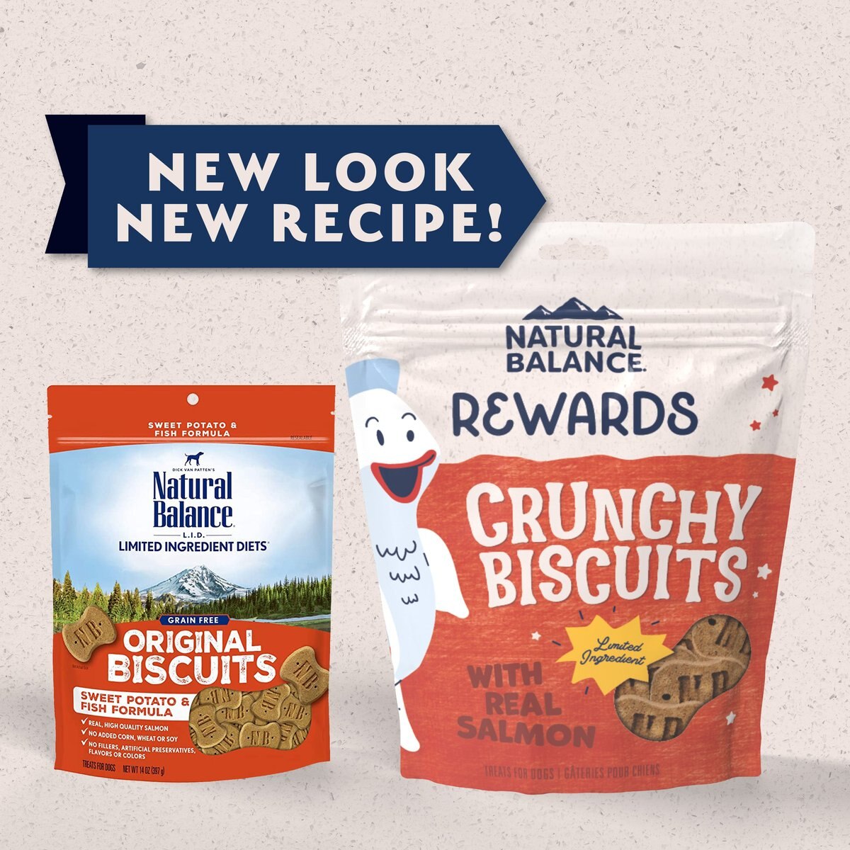 Natural Balance Rewards Crunchy Biscuits With Real Salmon Dog Treats