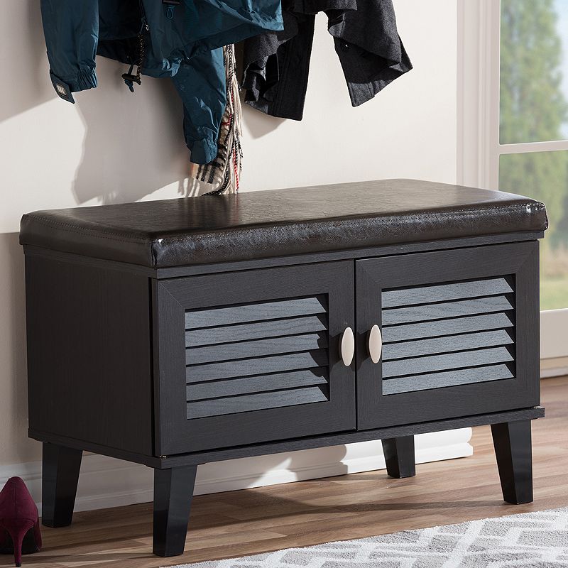 Baxton Studio Sheffield 2-Door Storage Bench