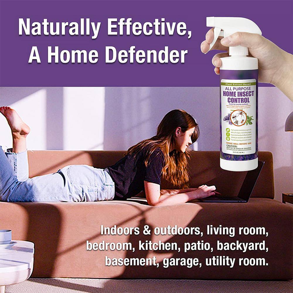 ECOVENGER EcoVenger by EcoRaider All Purpose Insect Control 16 oz. Fleas Moths Springtails Spiders Plant-Based ChildPet-Safe APHIC10016