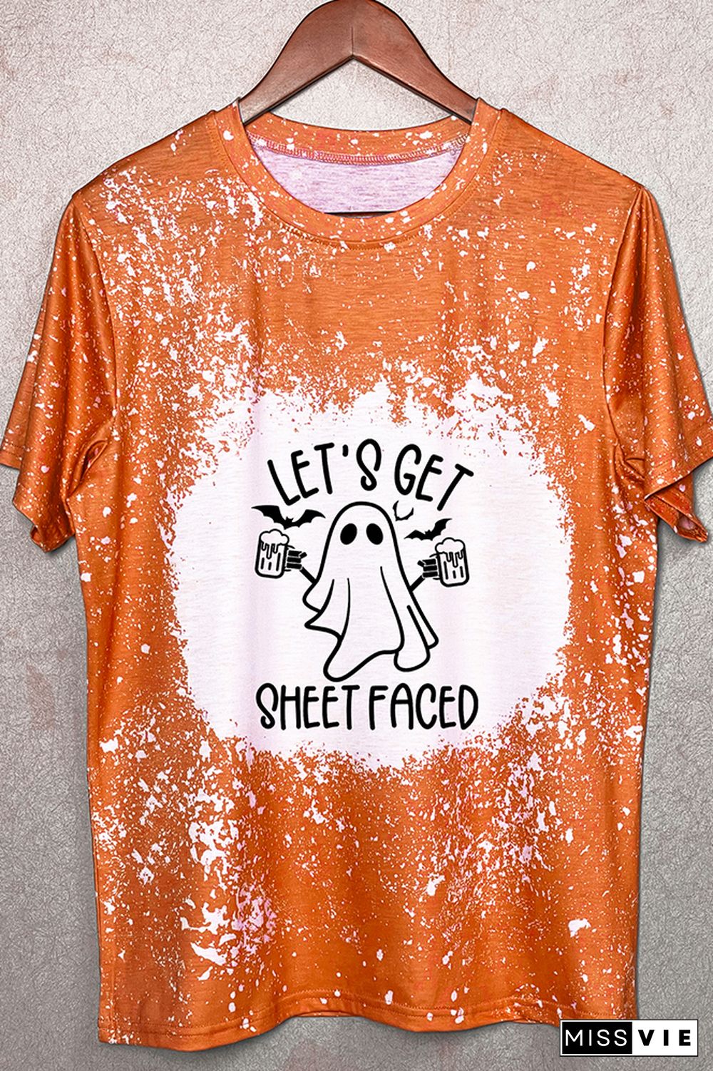 Let's get Sheet Faced ghost halloween Graphic Tee Wholesale