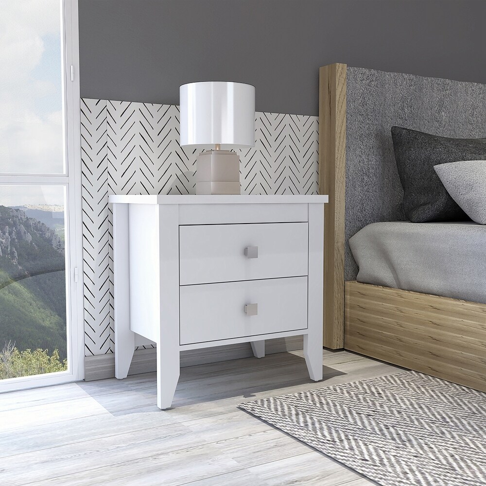 Nightstand with 2 drawer and 2 Shelf