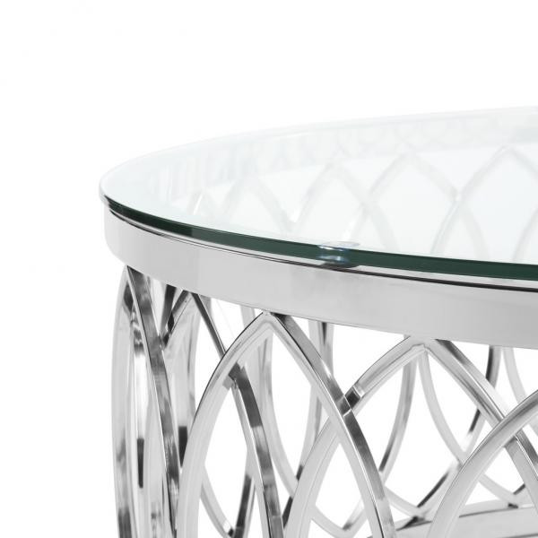 April Glass Top Coffee Table Chrome Safavieh   Contemporary   Coffee Tables   by Safavieh  Houzz