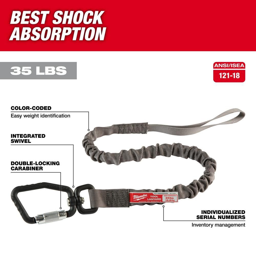 Milwaukee 35 Lb. Locking Tool Lanyard 48-22-8850 from Milwaukee