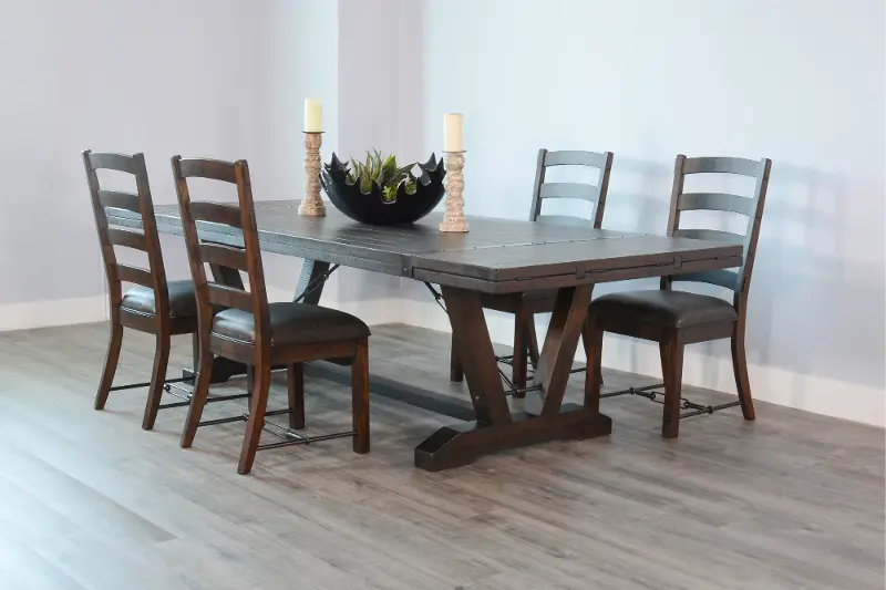 Homestead Dark Brown 5 Piece Dining Room Set