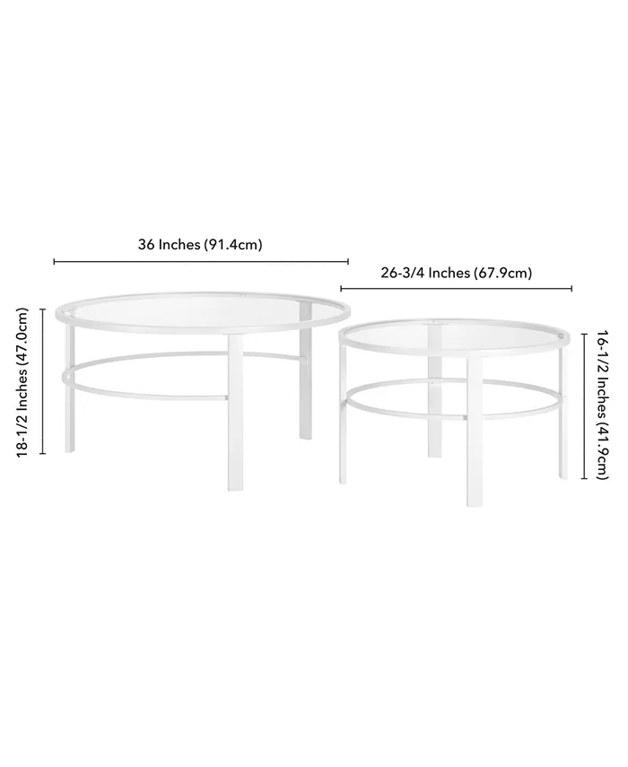 Hudson and Canal Gaia Nesting Coffee Table Set of 2