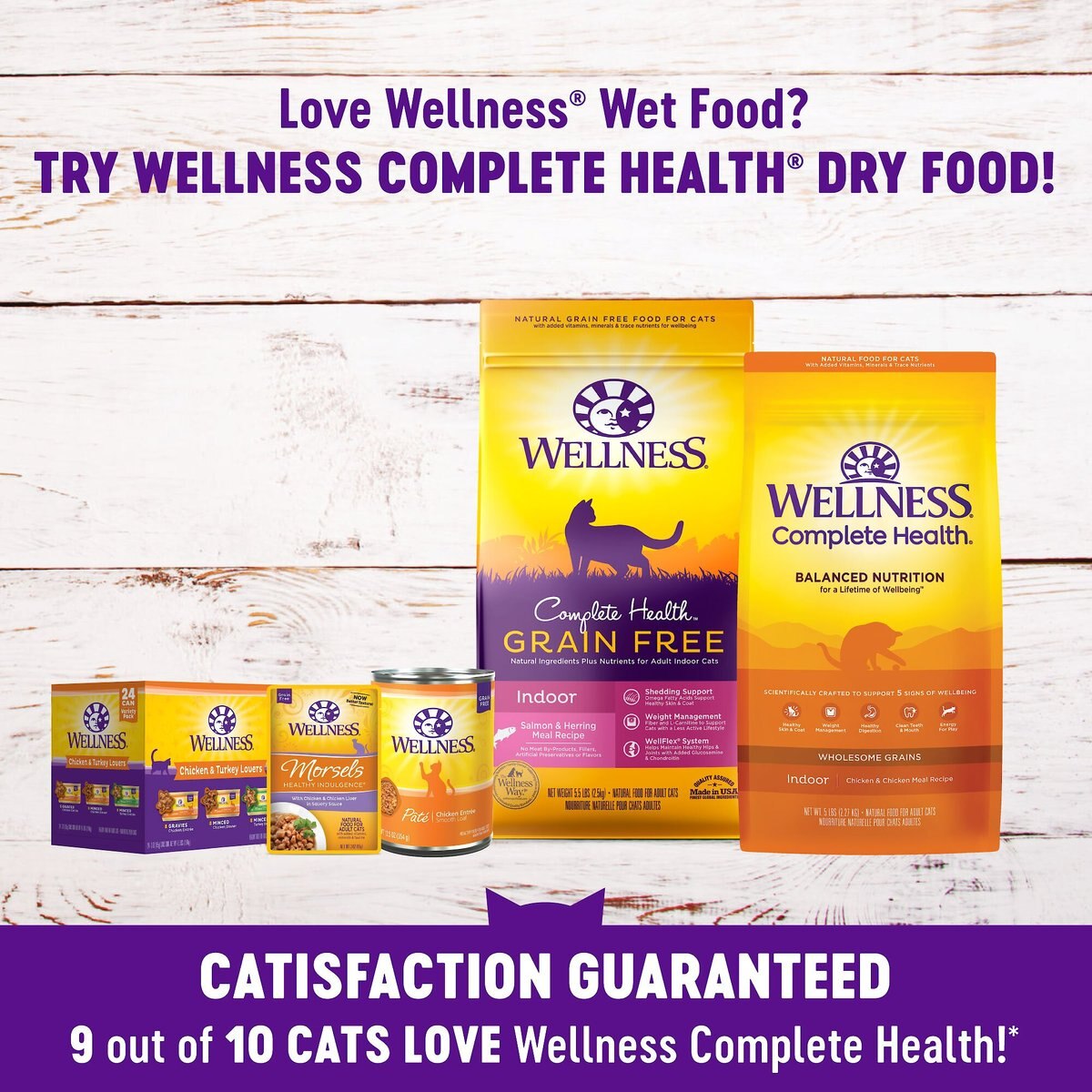 Wellness Healthy Indulgence Shreds Grain-Free Variety Pack Cat Food Pouches