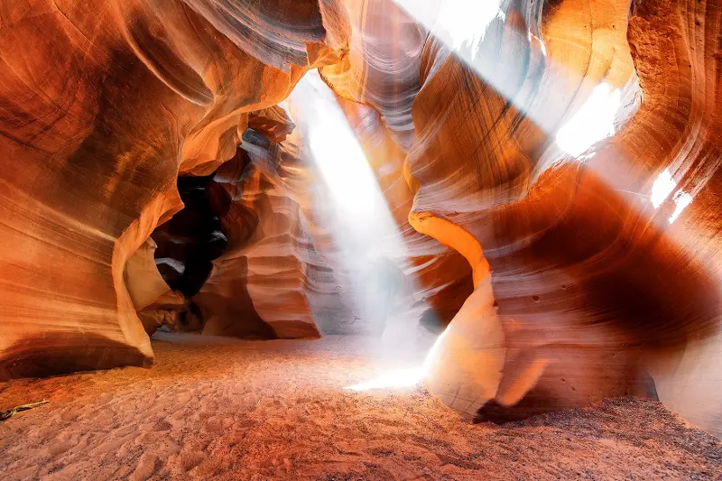 Antelope Canyon Tempered Glass With Foil Wall Art