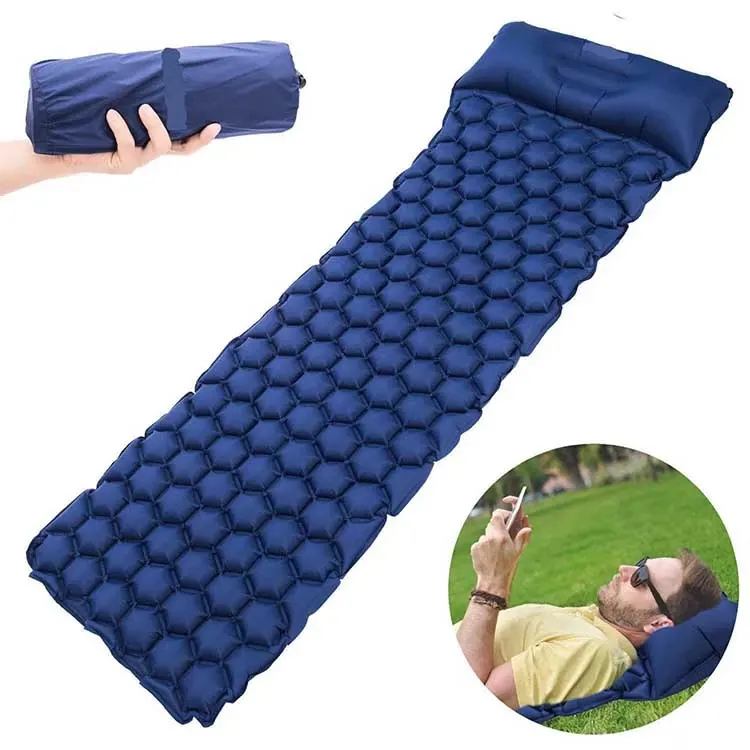 Outdoor Moistureproof Portable TPU Camping Mat Inflatable Sleeping Pad