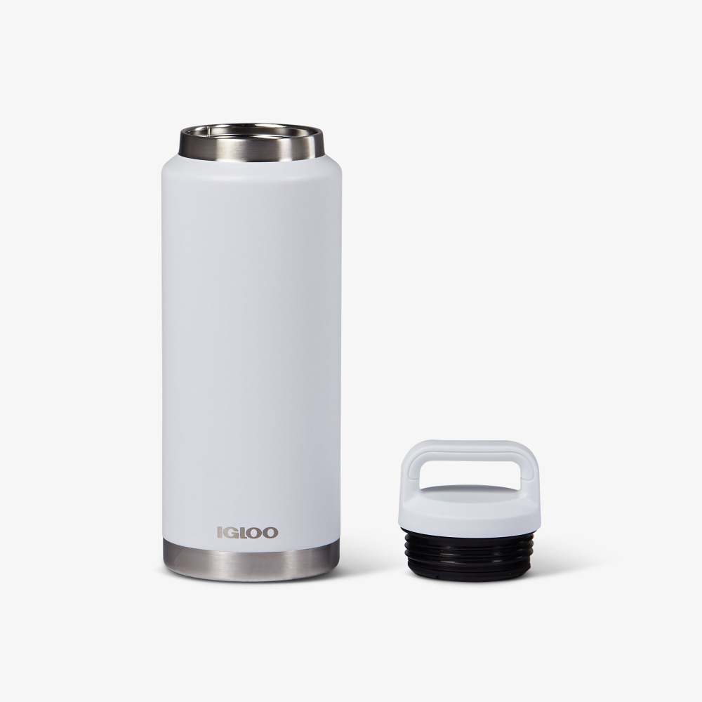 Igloo Bottle Reusable Hot/Cold Stainless Steel White 36oz ;