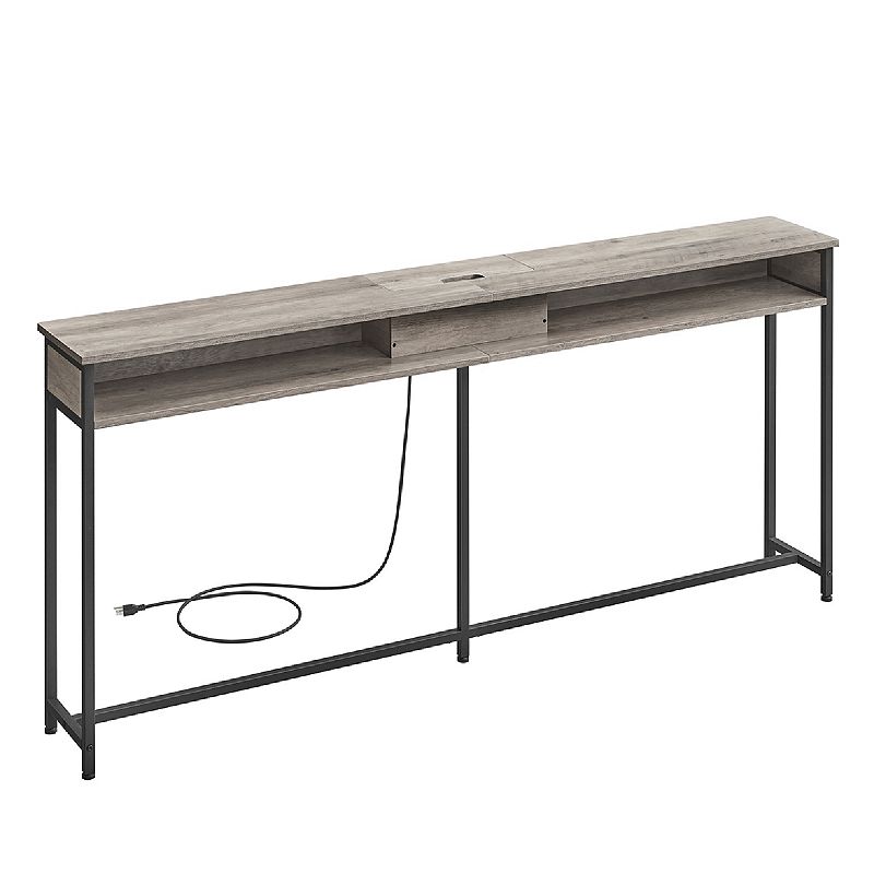 Narrow Console Table With 2 Outlet And 2 Usb Ports