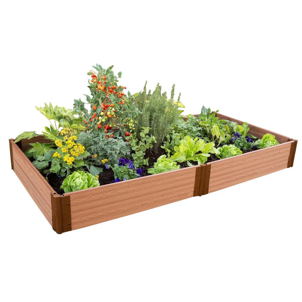 Frame It All Classic Sienna Raised Garden Bed 4 ft. x 8 ft. x 11 in. - 1 in. profile 300001064