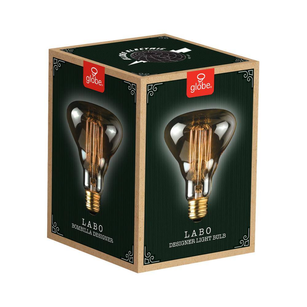 Globe Electric 40 Watt Labo Shape Dimmable Cage Filament Vintage Edison Incandescent Light Bulb Soft White Light 84654