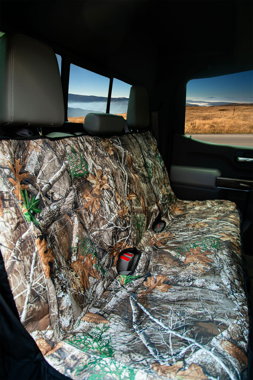 Realtree Edge Universal Switch Back Waterproof Bench Seat Cover for Trucks， SUVs and Cars