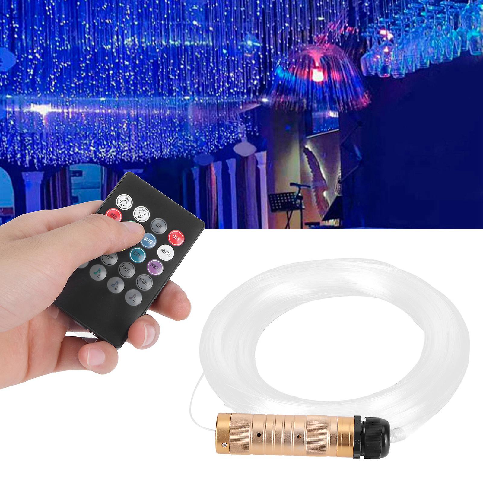 10w Rgbw Fiber Optic Light With Remote Control For Car Ceiling， Ktv， Bar Decoration - 150pcs， 0.75mm X 2m[us Plug]