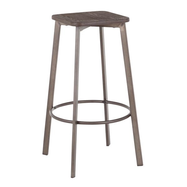 Carbon Loft Barton Backless Square Industrial Bar Stools (Set of 2)