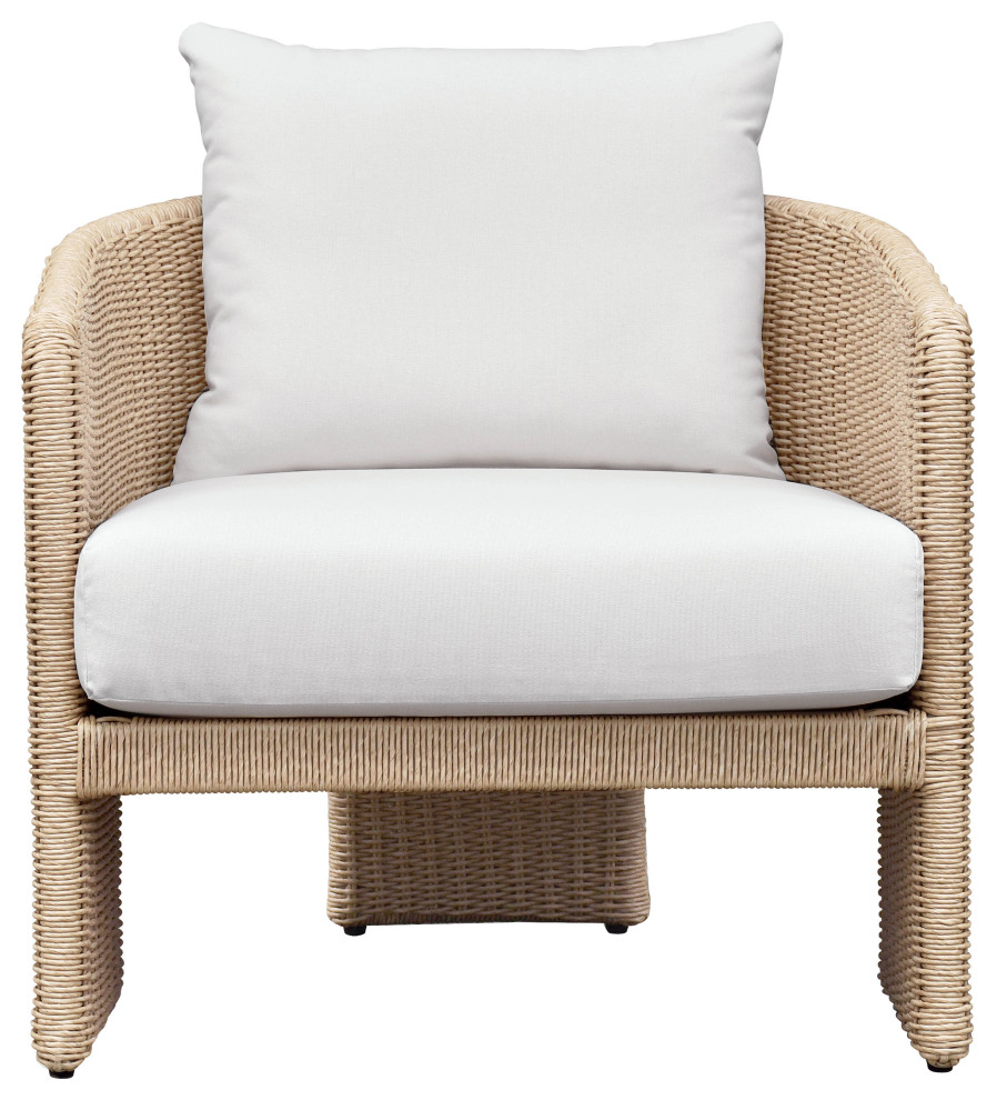 Alexa Cream Outdoor Armchair   Modern   Outdoor Lounge Chairs   by TOV Furniture  Houzz