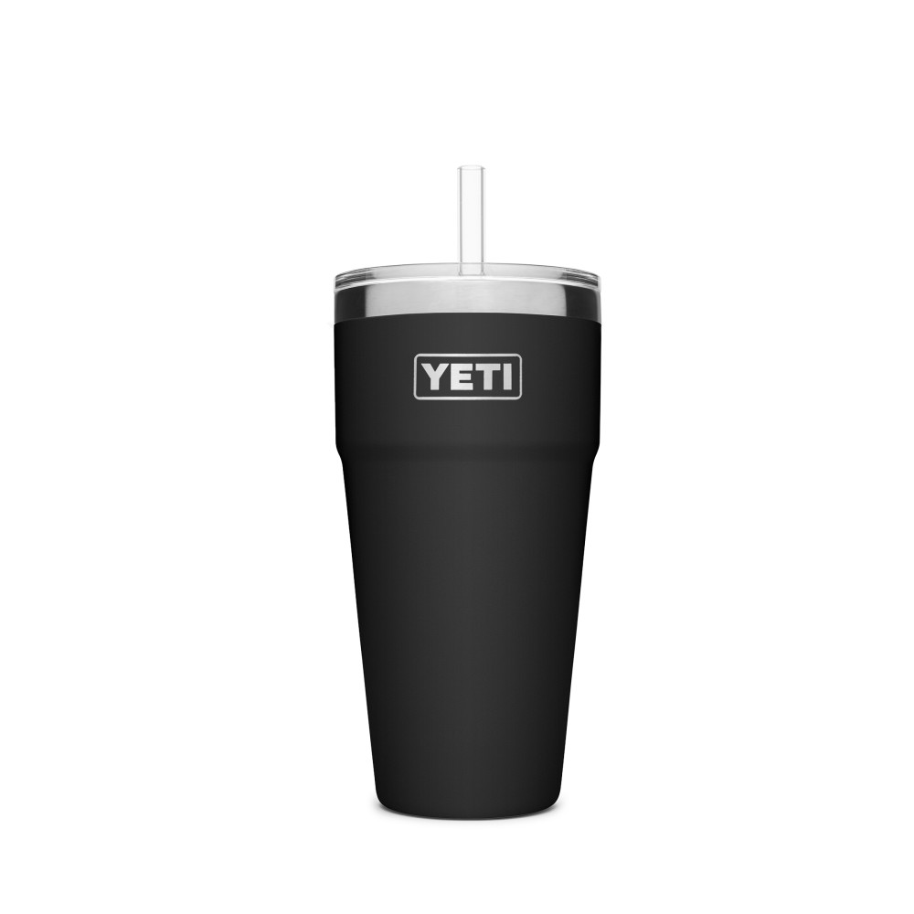 Yeti Rambler Stackable Cup with Straw Lid 26oz, Black