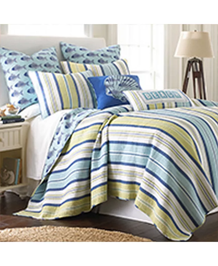 Levtex Bayport Stripe Reversible 2-Pc. Quilt Set， Twin