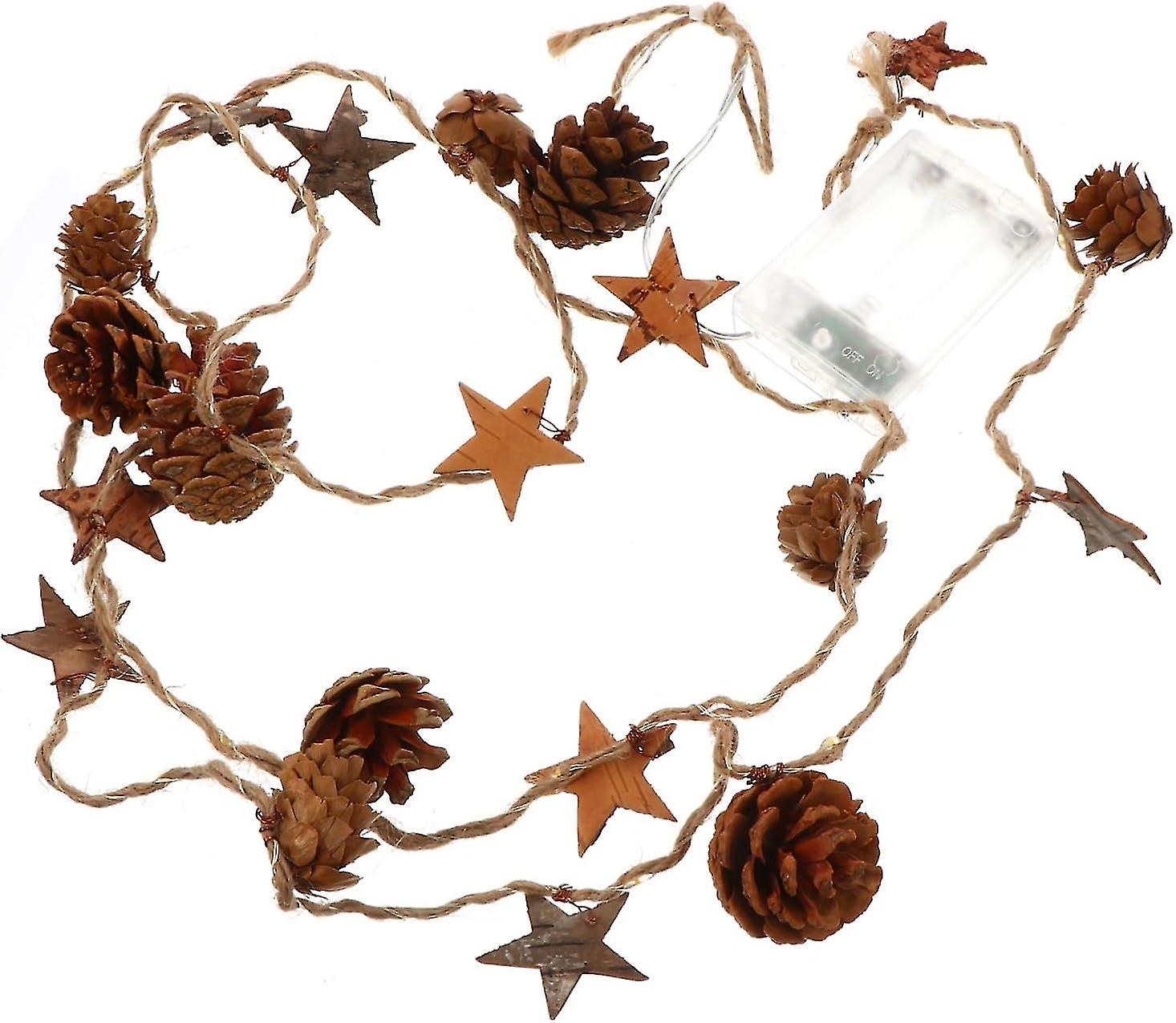 Pinecone String Lights Christmas Pine Cone Garland With Lights Led Christmas String Lights For Christmas Tree Garden Home Decoration