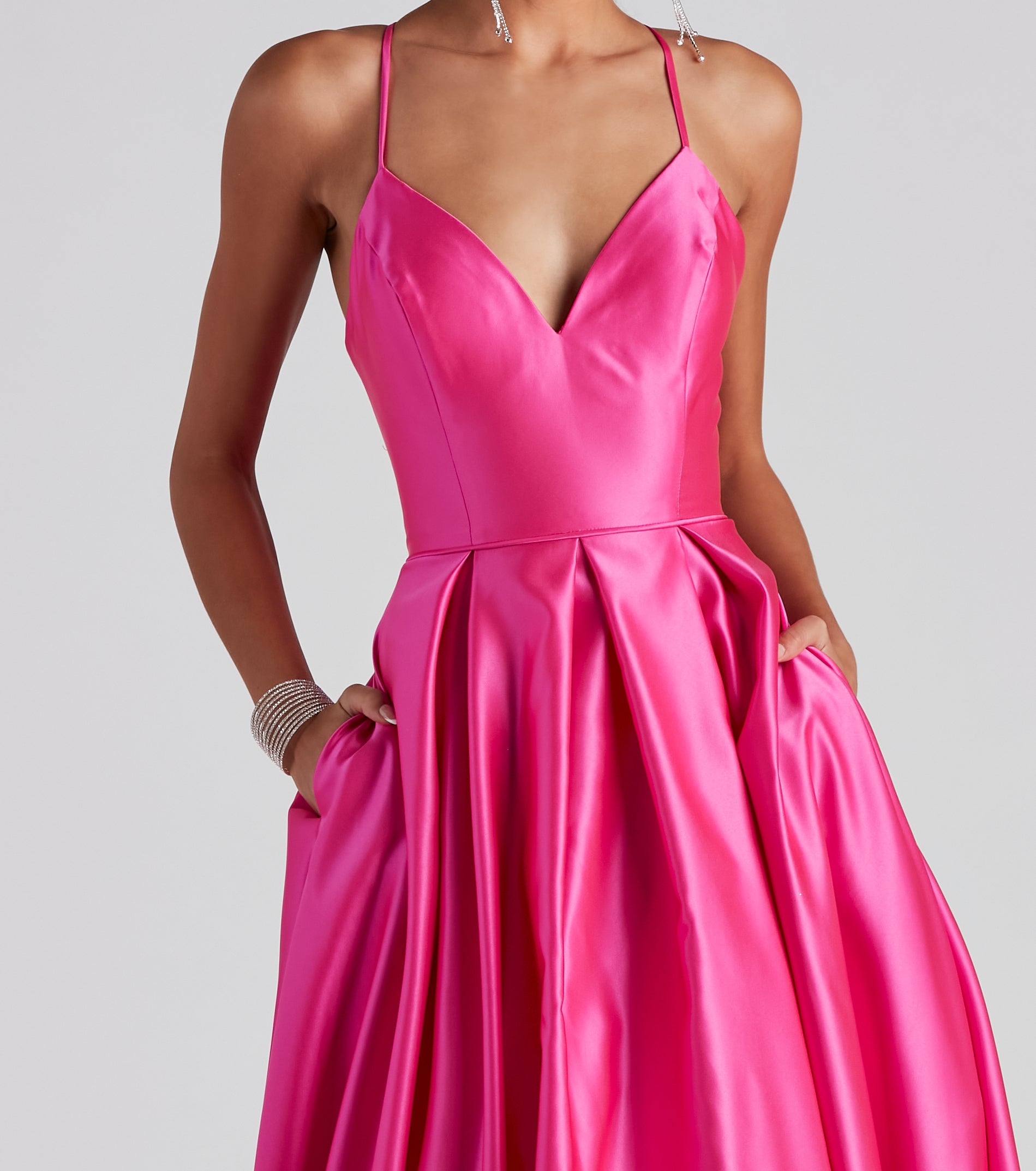 Molly Satin Lace Up Ball Gown