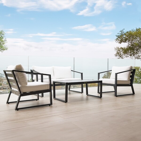 Sunset and Cie 4PCs Aluminum Patio Furniture Set