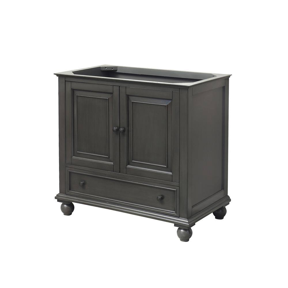 Avanity Thompson 36 in. W x 21 in. D x 34 in. H Bath Vanity Cabinet Only in Charcoal Glaze Finish THOMPSON-V36-CL