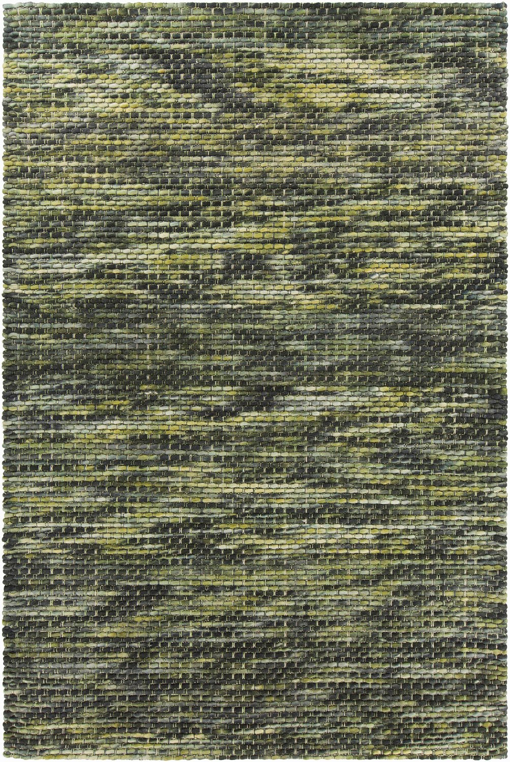 Argos Cream/Green Hand Woven Wool Rug