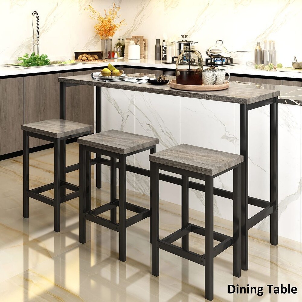 4 Piece Counter Height Dining Table Set   60.2\