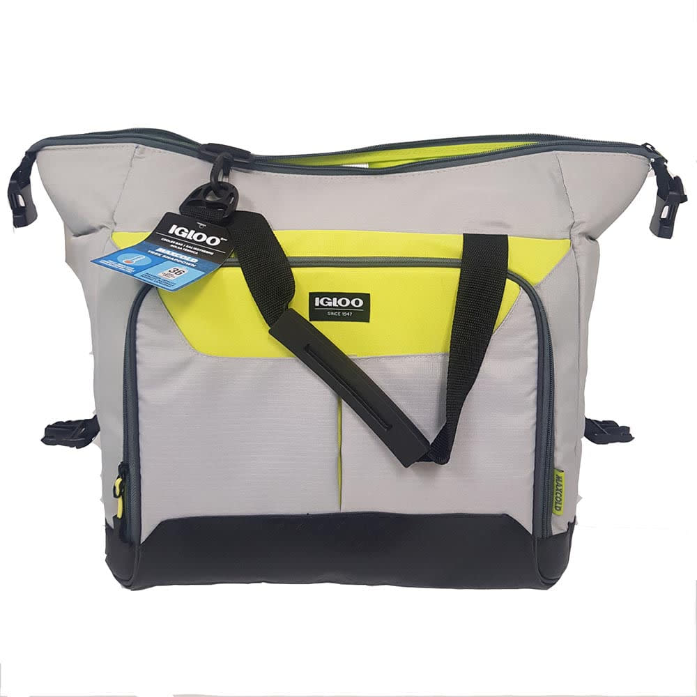 Igloo Trek Snapdown Insulated Bag Ash Gray and Acid Green 36qt