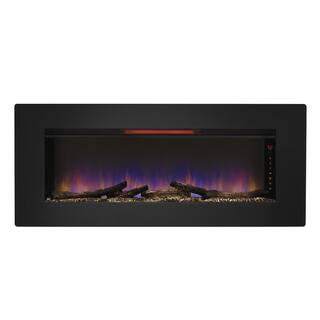 Classic Flame Felicity 47 in. Wall-Mount Infrared Electric Fireplace in Black 47II100GRG