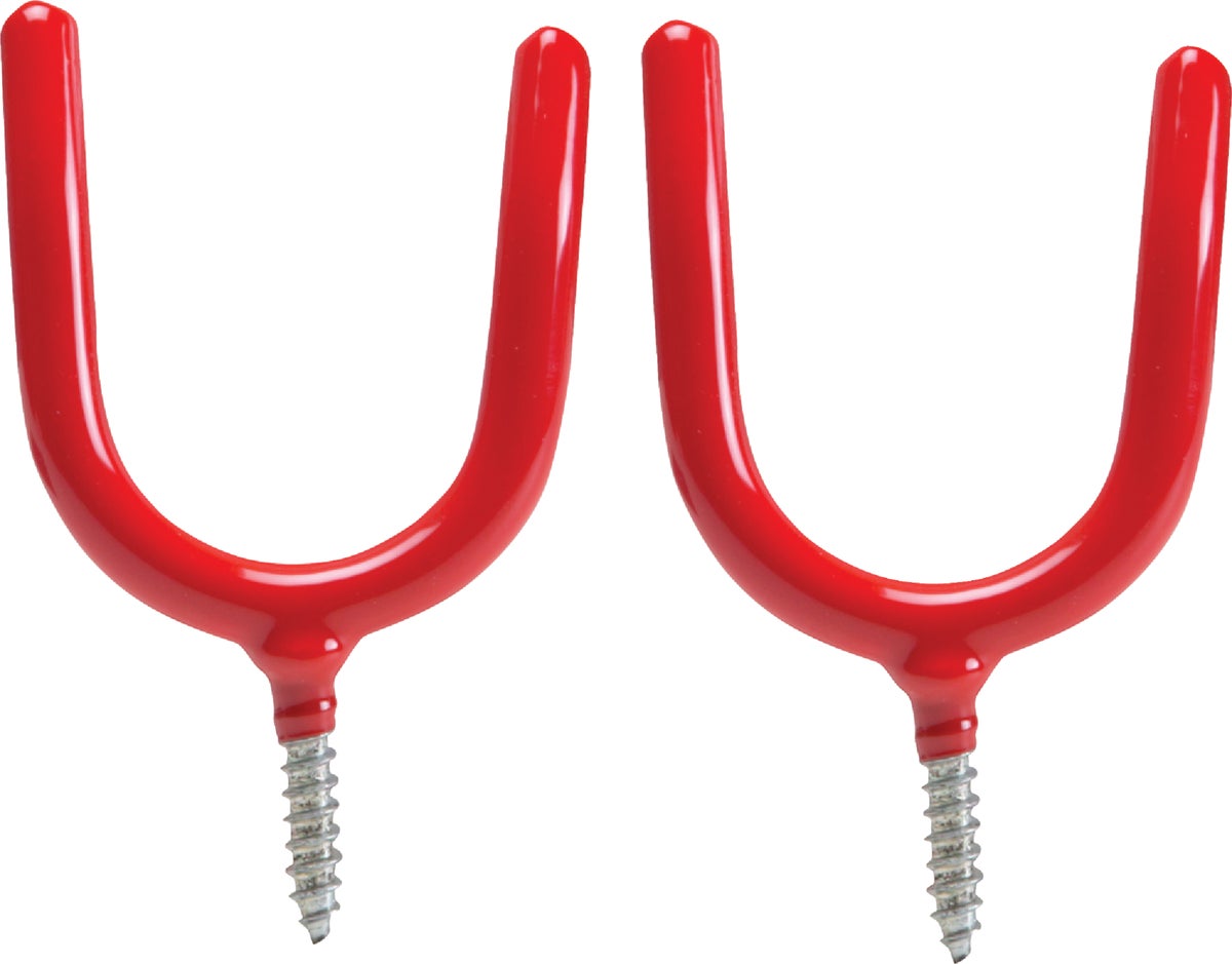 Screw-In U-Shape Tool Hook Red