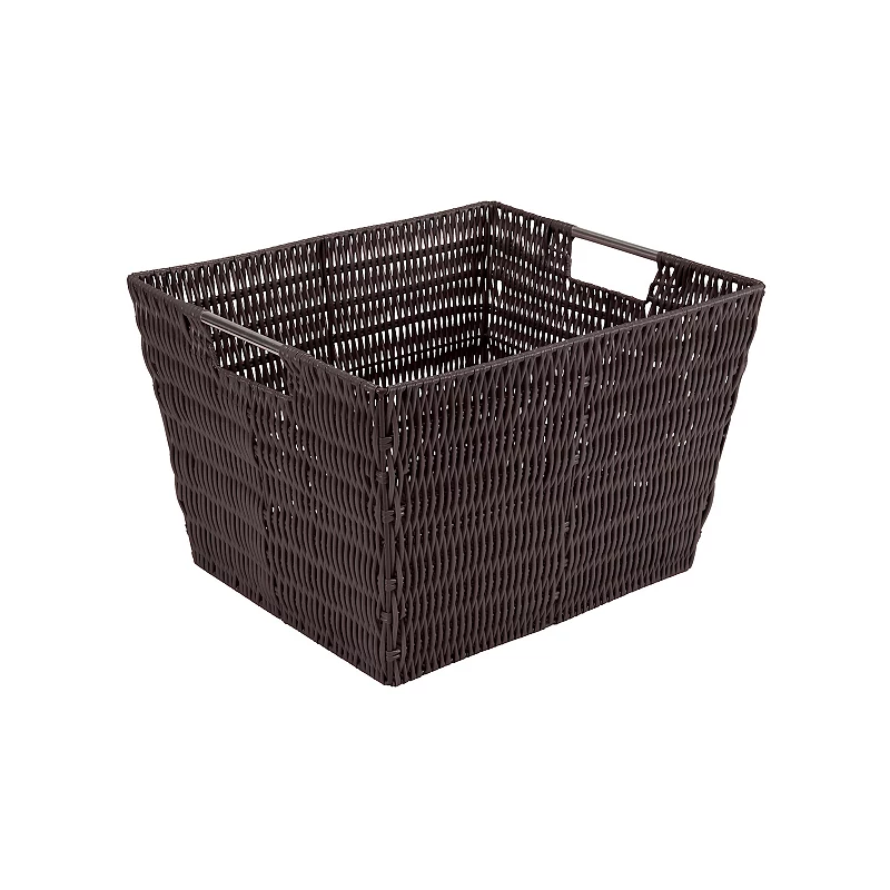 Simplify Large Rattan Storage Tote Basket