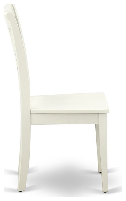 Atlin Designs 11 quotWood Dining Chairs in White (Set of 2)   Transitional   Dining Chairs   by Homesquare  Houzz