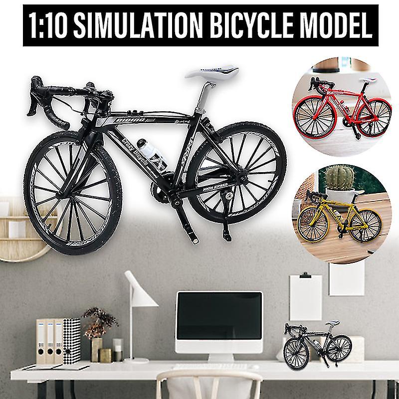 Alloy Mini Bicycle Toy 1:10 Scale Curved Simulation Bike Model Diecast Racing Mountain Bike Decoration Craft