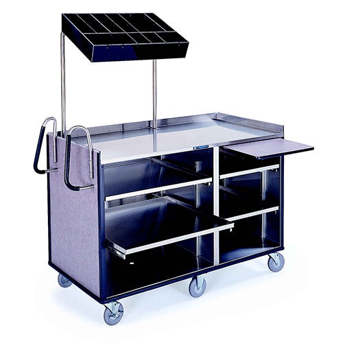 Lakeside 680-10 - Mobile Merchandising Kiosk， Stainless Steel/Laminate