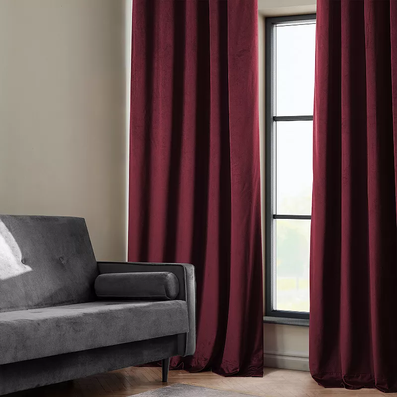 EFF 1-Panel Heritage Plush Velvet Curtain