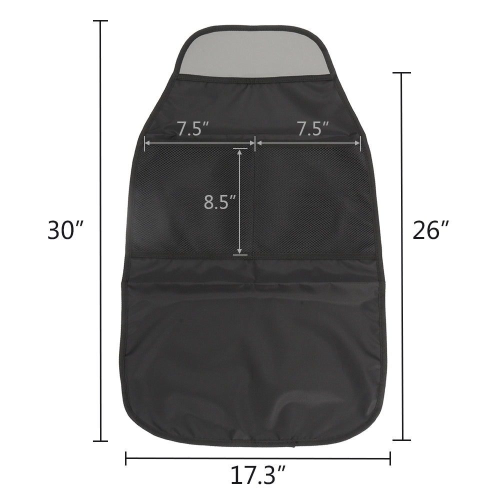 Car Seat Protector Cover Padded Thick Waterproof Back Seat Organizer Kick Mat