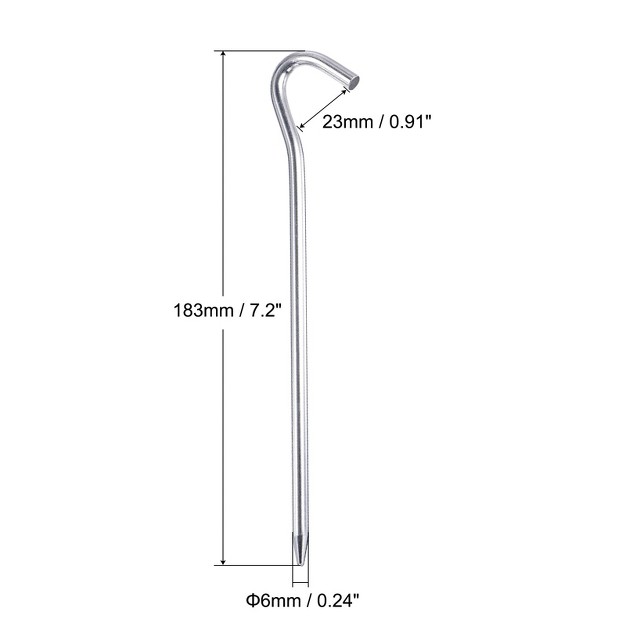 Unique Bargains Tent Stake Aluminum With Hook Kit Ground Pegs And Storage Bag