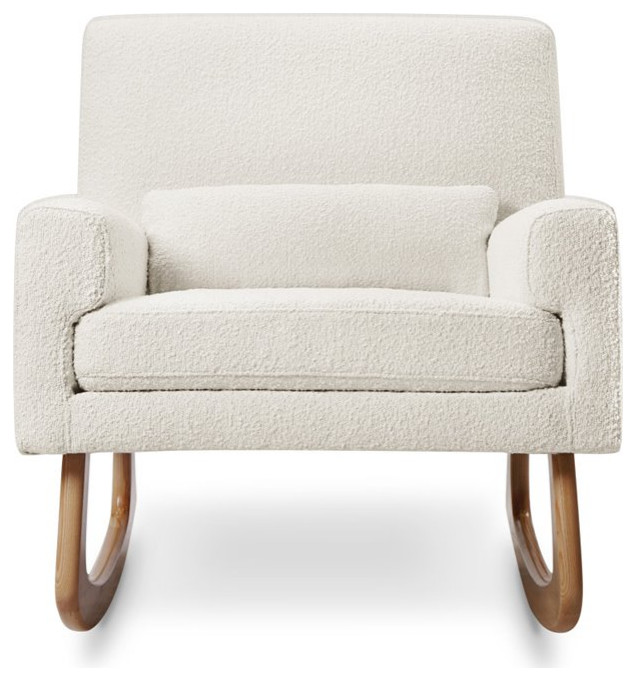 Nursery Works Sleepytime Rocker in Ivory Boucle with Light Legs   Transitional   Rocking Chairs   by Homesquare  Houzz