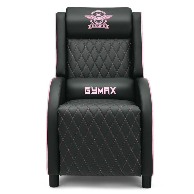 Massage Gaming Recliner Chair, PU Leather Gaming Sofa, Single Sofa, Lounge Sofa, Home Theater Seat with Adjustable Backrest & Footrest