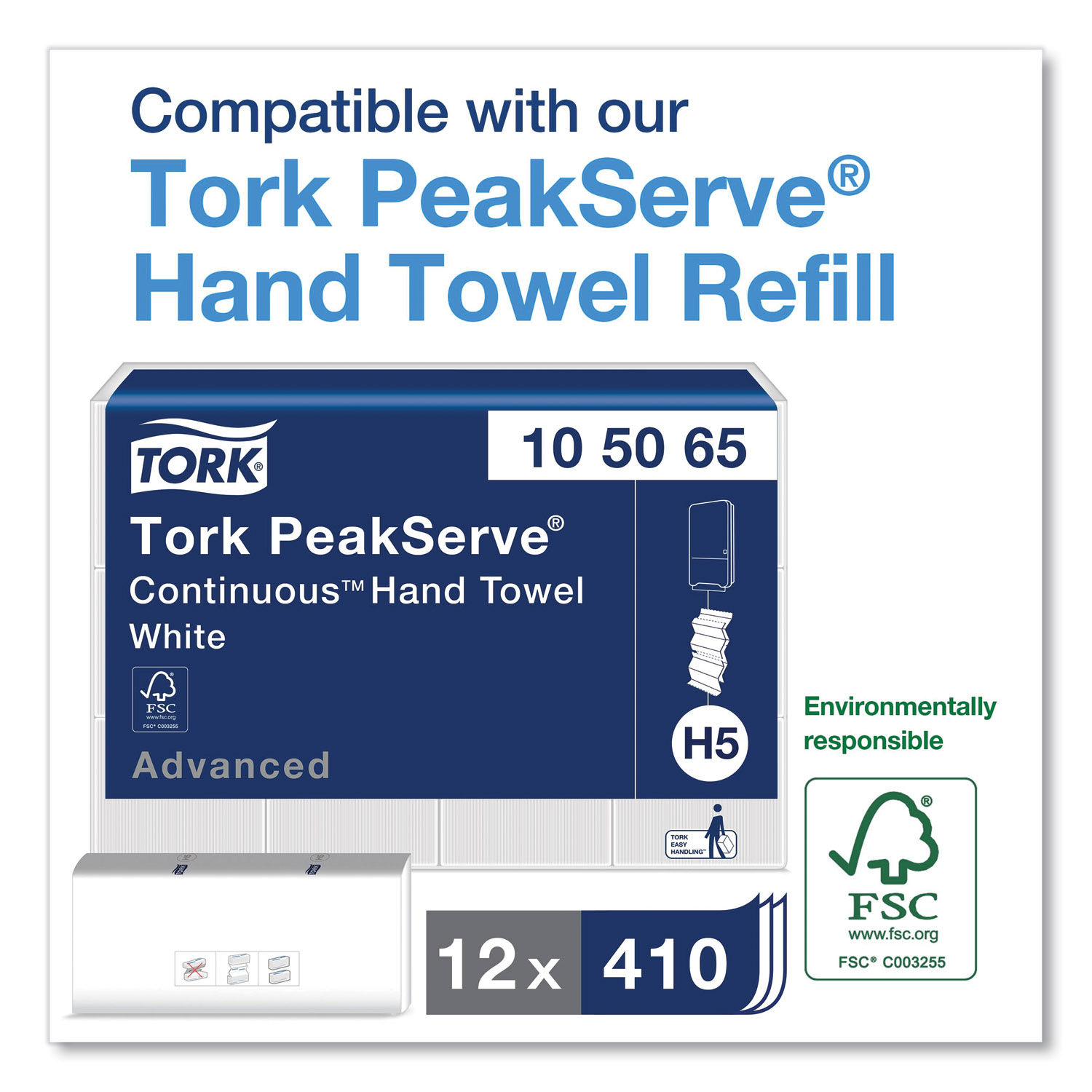 PeakServe Continuous Hand Towel Dispenser by Torkandreg; TRK552530